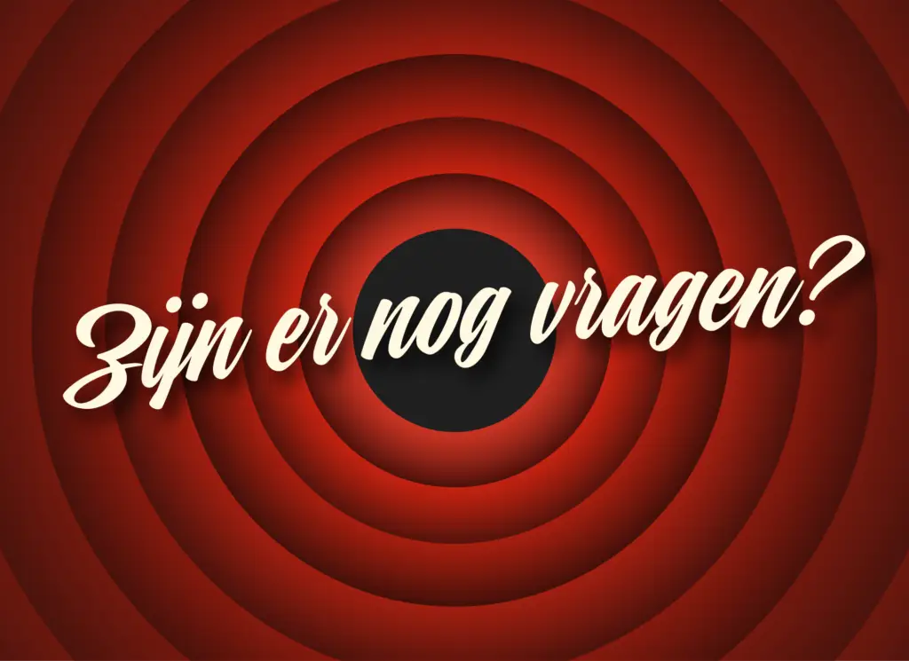 Einde-scherm van Looney Toones met de tekst Zijn er nog vragen?